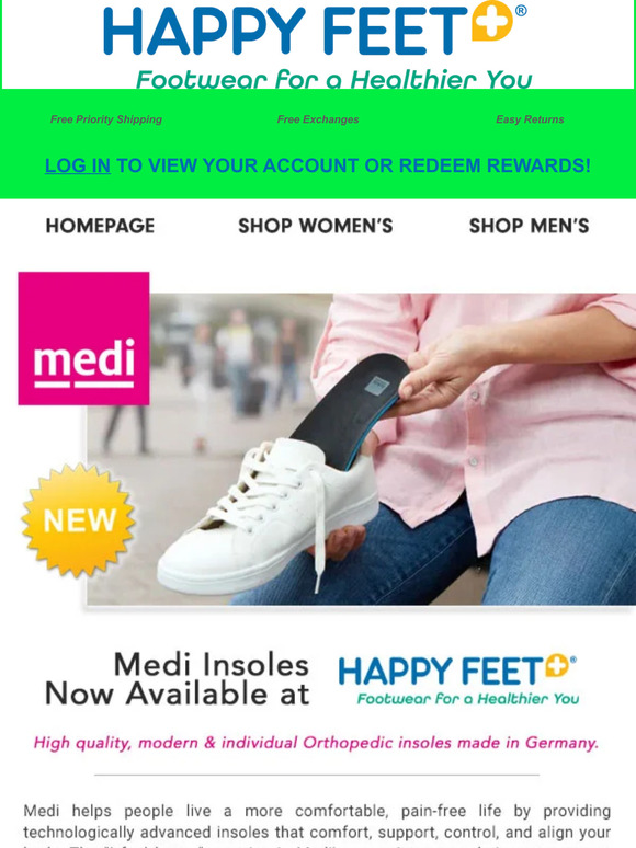 NEW Medi Insoles Now Available at Happy Feet Plus Milled