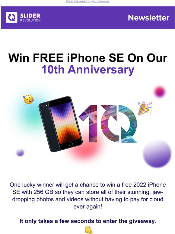 🎁 10th Anniversary Giveaway! Win a FREE iPhone SE