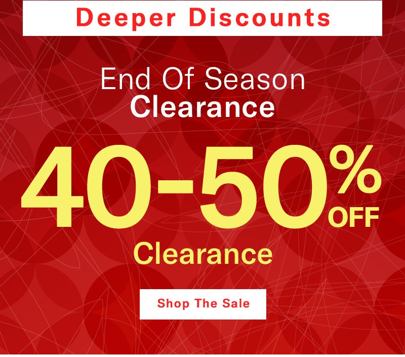 40-50% Off  Clearance