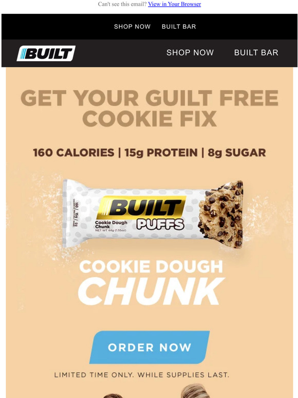 Built Bar Cookie Dough Chunk is back! Milled