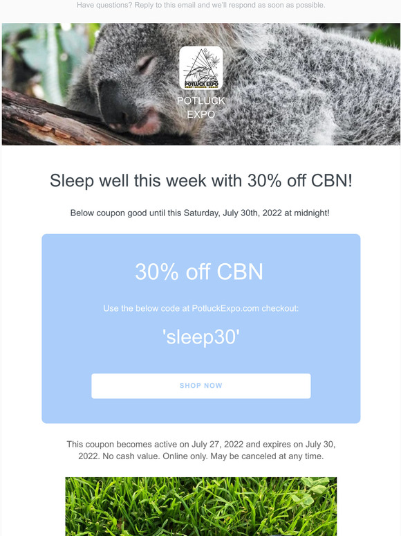 30% off CBN sleep products until Friday!