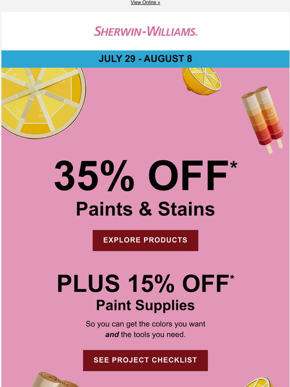 Sherwin Williams Home Email Newsletters Shop Sales, Discounts, and