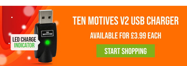Ten Motives V2 USB Charger Available for £3.99 each