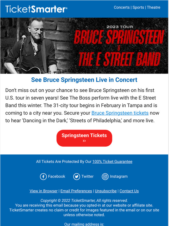 Secure Your Bruce Springsteen Tickets Now