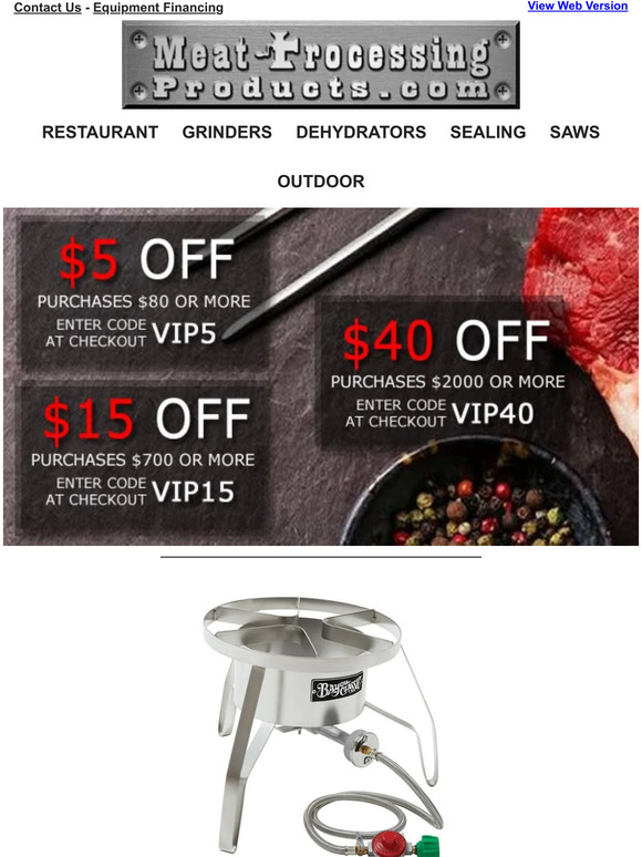 Shop Outdoor Cookware & Commercial Butcher Equipment For Less