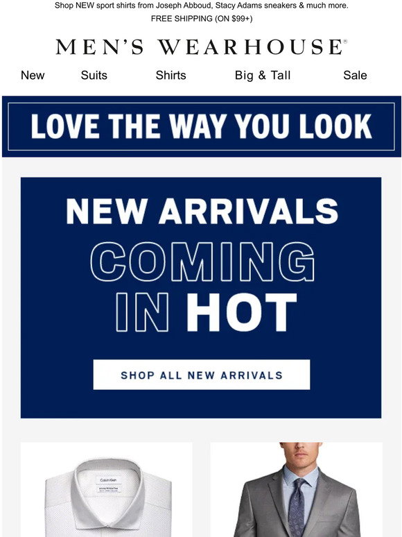 Men's Wearhouse GET EXCITED New arrivals have landed Milled