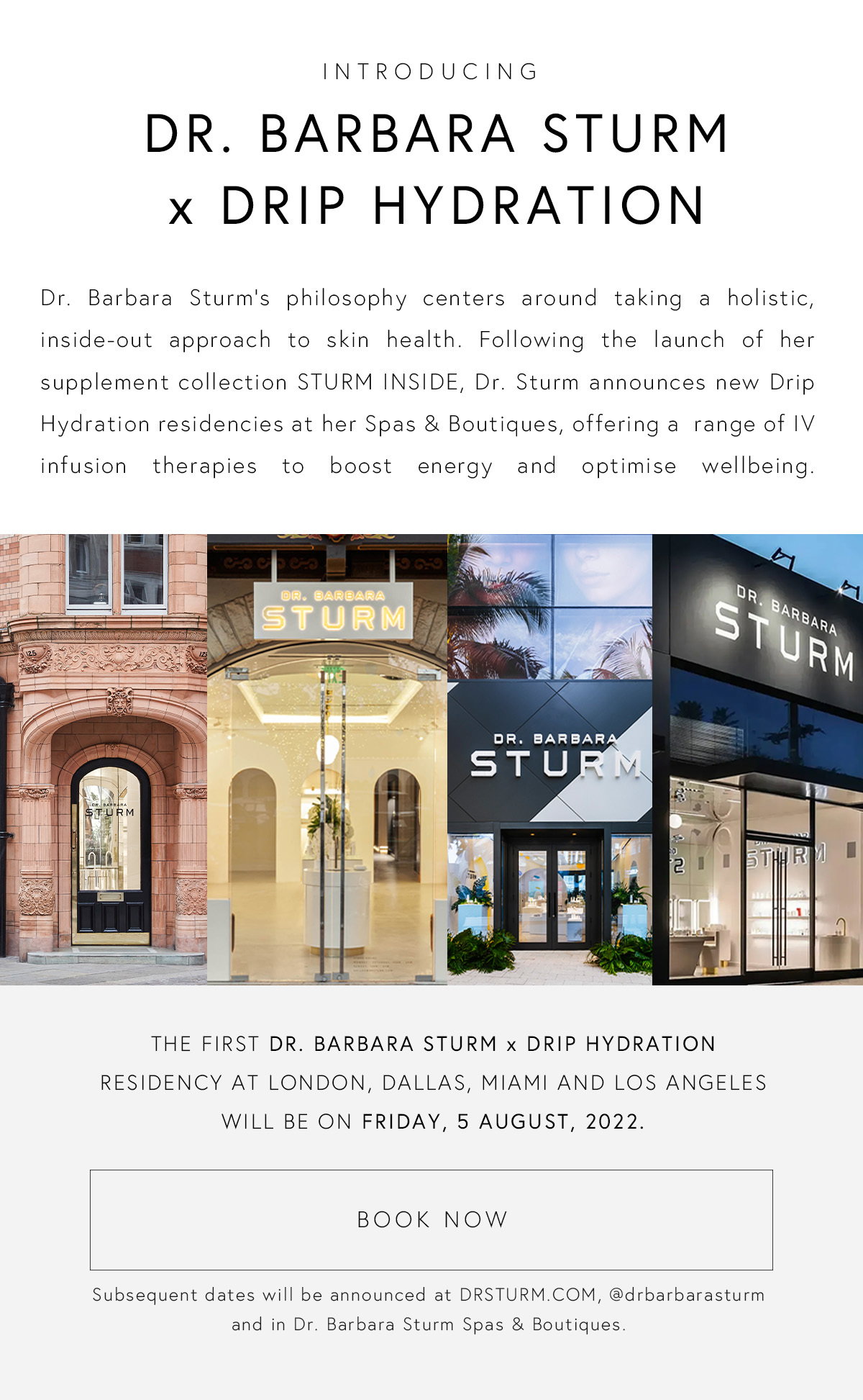 INTRODUCING DR. BARBARA STURM X DRIP HYDRATION INTRODUCING DR. BARBARA STURM X DRIP HYDRATION