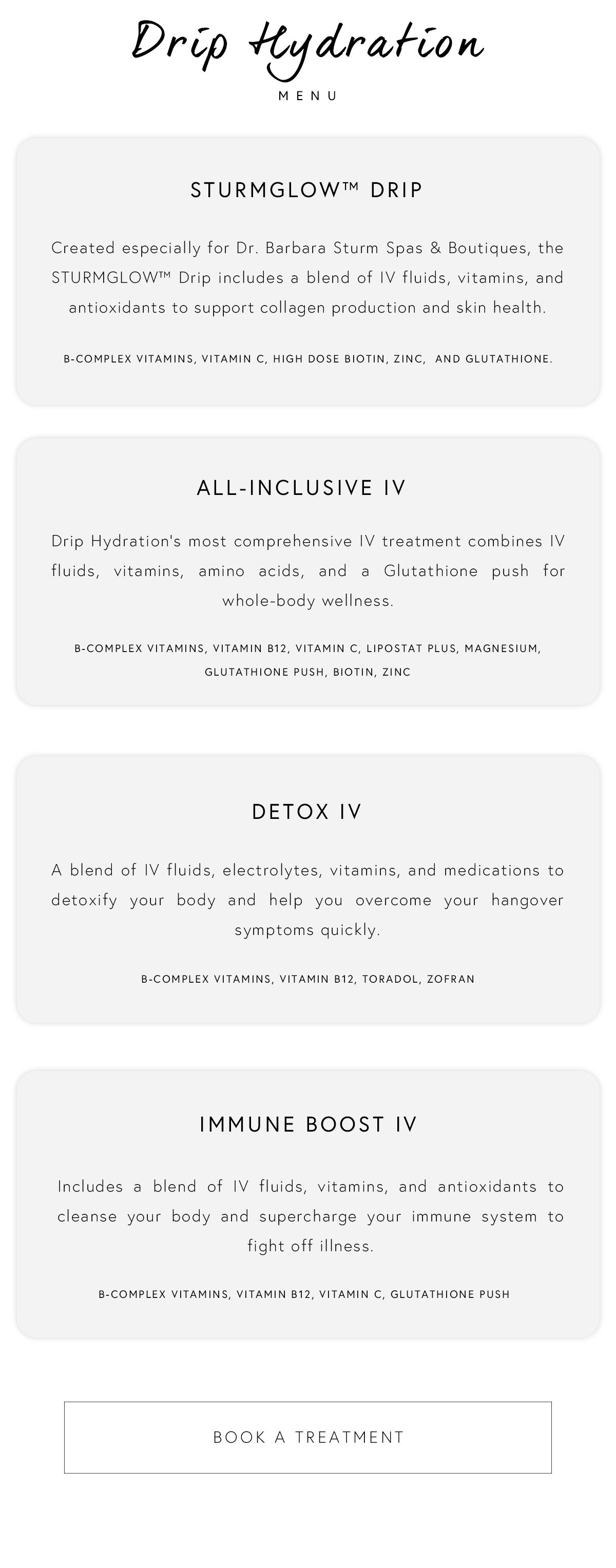 INTRODUCING DR. BARBARA STURM X DRIP HYDRATION INTRODUCING DR. BARBARA STURM X DRIP HYDRATION