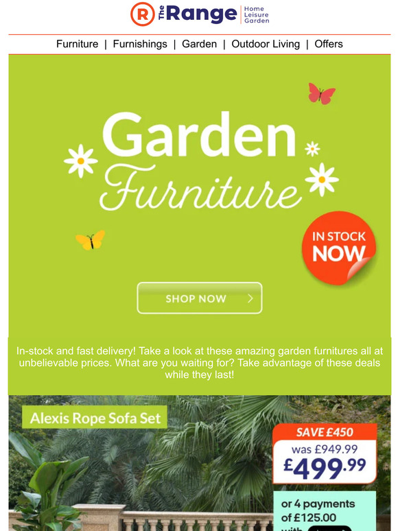 The Range Garden Furniture at a steal of a price! Milled
