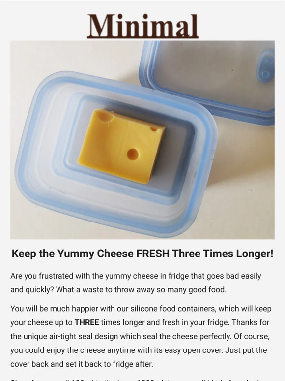 Keep Cheese Fresh Three Times Longer!