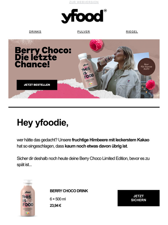 Berry Choco: Fast nichts mehr vorrätig! 😱