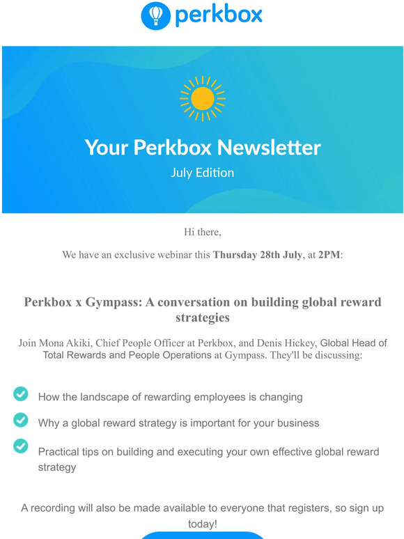 [July Edition] Your Perkbox Newsletter