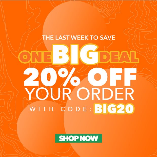 One Big Deal - Extended | 20% Off Your Order with code: BIG20. Limited Time Offer.