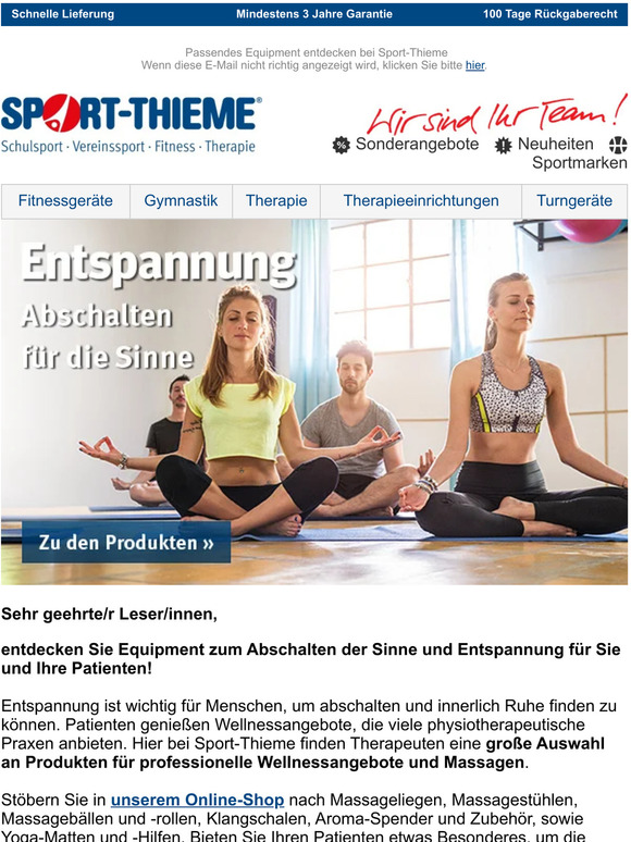Abschalten für die Sinne - Entspannung für Ihre Patienten