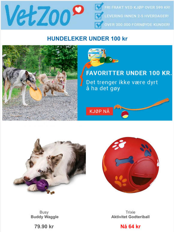 Hundeleker under 100:- 🐶
