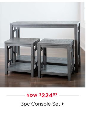 Gray Nesting 3-pc. Console and Side Table Set