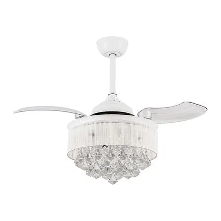 36''Broxburne Modern Crystal Retractable Ceiling Fan, LED