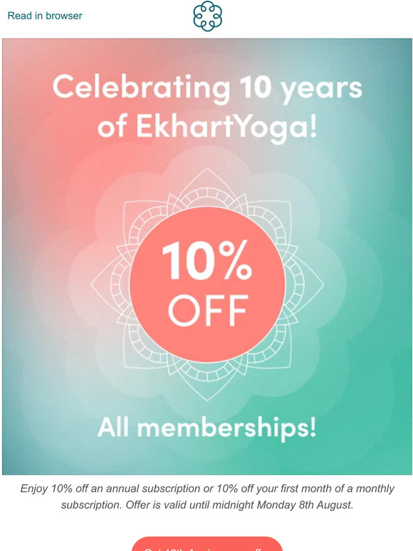 Don't miss out: 10% off all memberships!
