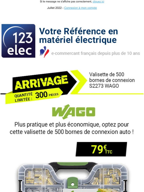 Arrivage Wago : pratique et économique, optez pour cette valisette !