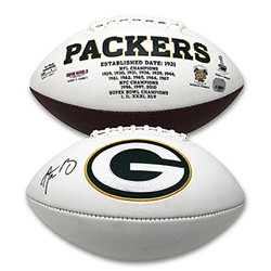 Aaron Rodgers Autographed Signed Green Bay Packers White Panel Football - Fanatics Authentic
