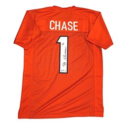 Ja'Marr Chase Autographed Signed Cincinnati Bengals Orange Custom Jersey - Beckett Authentic
