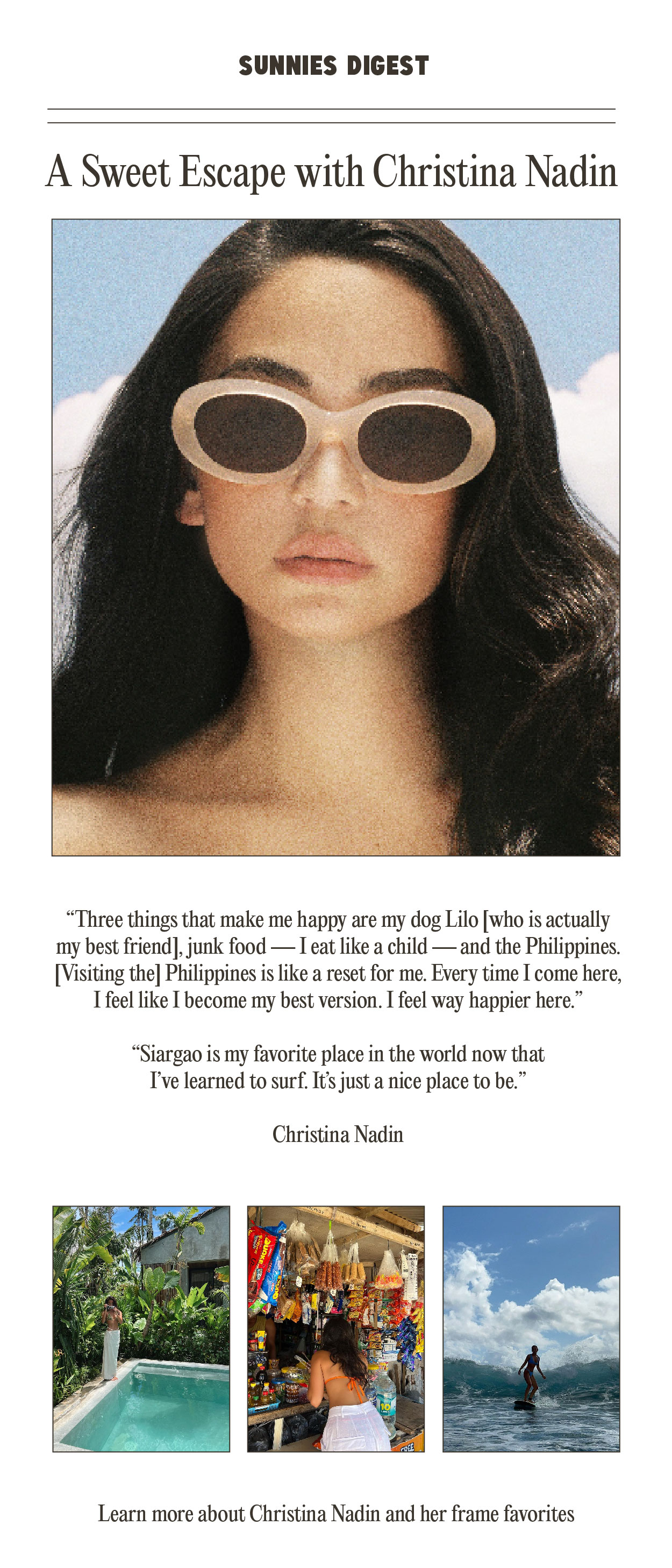 Sunnies Studios: Sunnies Digest featuring Christina Nadin 🗞 | Milled