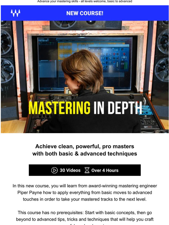 NEW! Mastering in Depth - Online course