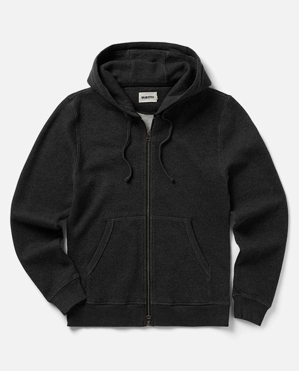 The Weekend Hoodie in Coal Double Knit