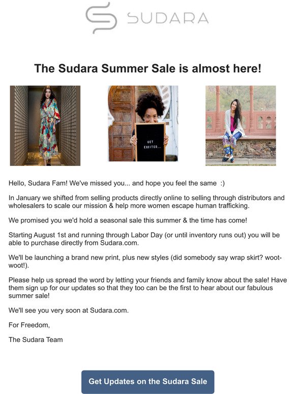 Get excited: Sudara Summer Sale is almost here ☀️