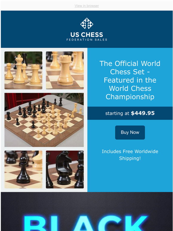 UScfsales The Official World Chess Set Featured in the World Chess