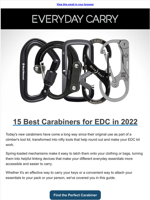 Everyday Carry The Best Carabiners for Your Next Climb and Carry 🧗