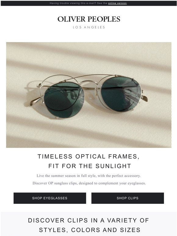 Oliver Peoples Eyewear: Our Favorite Summer Styles | Milled