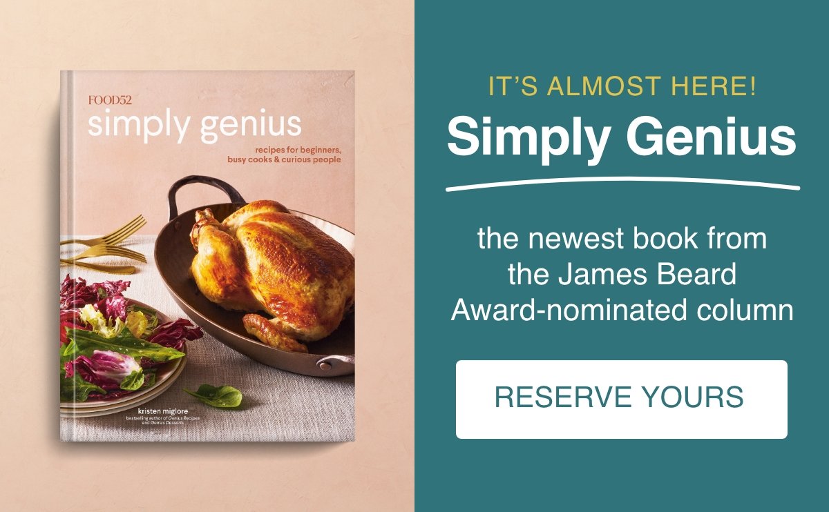It's almost here! Simply Genius the newest book from James Beard Award-nominated column