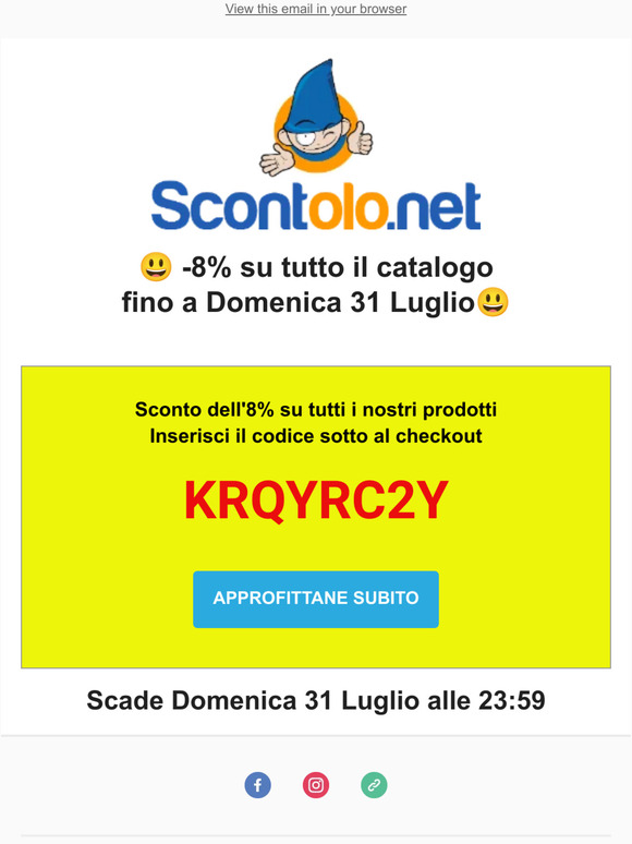 -8% fino a Domenica!😃