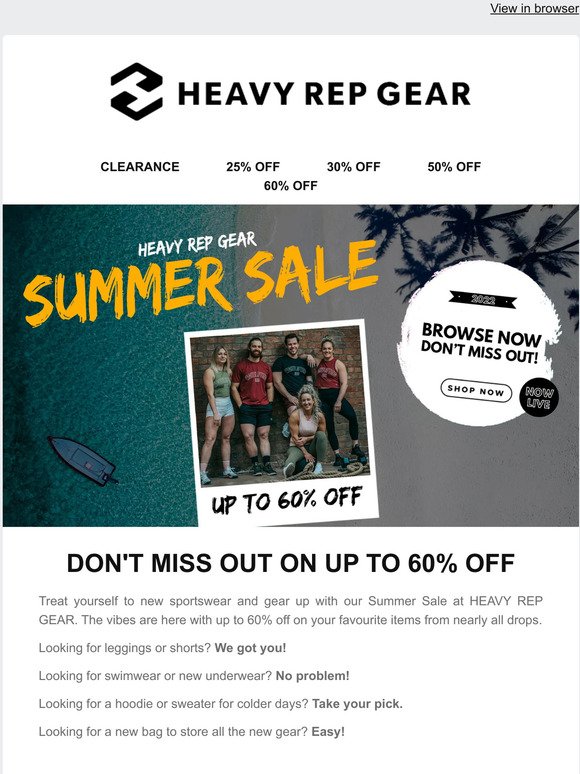☀ DON'T MISS OUR SUMMER SALE! Up to 60% off!