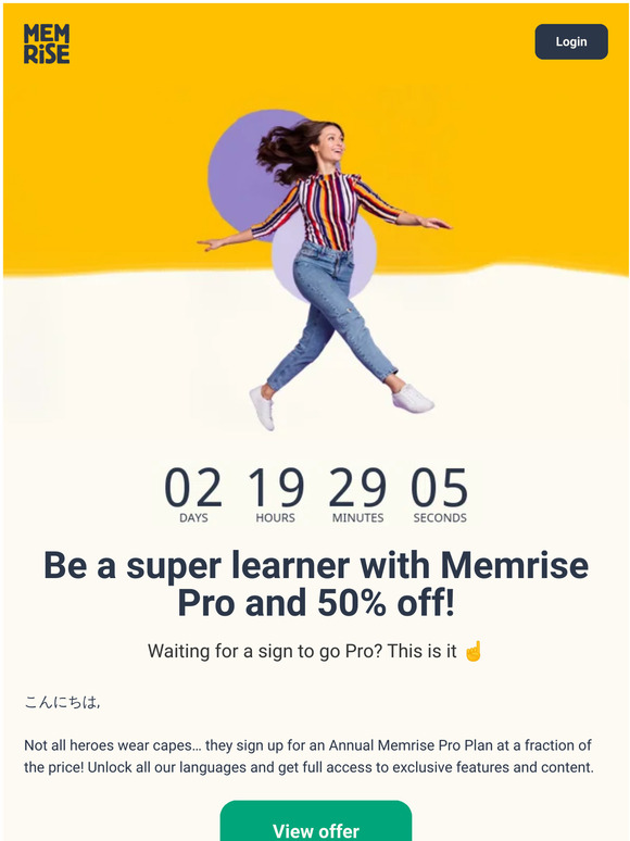 🚨 Hold up! Memrise Pro for 50% off?!