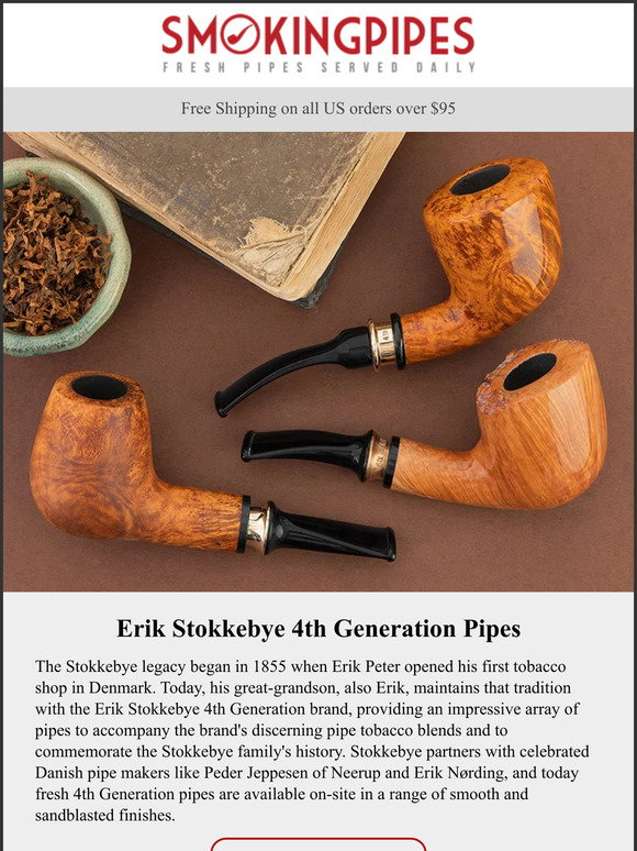 First Generation Pipe Smokingpipes: Erik Stokkebye 4th Generation Pipes | Milled