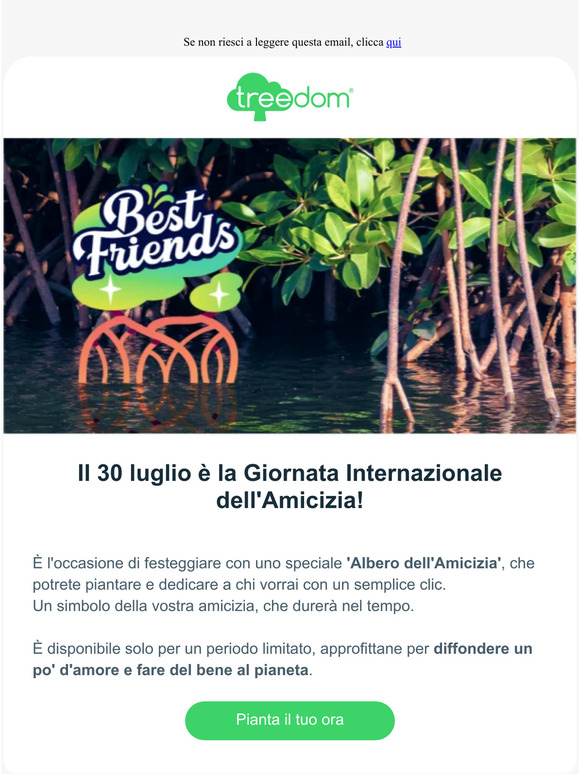 — festeggia l'amicizia con un albero
