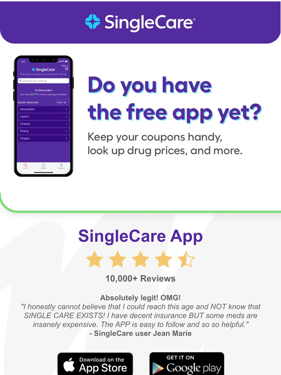 Life is better with the SingleCare app