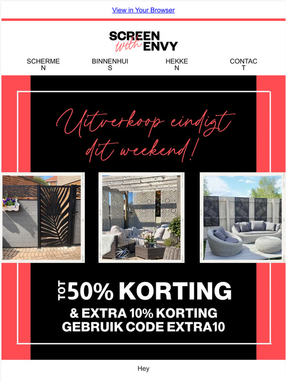 Extra 10% korting bovenop onze uitverkoop!