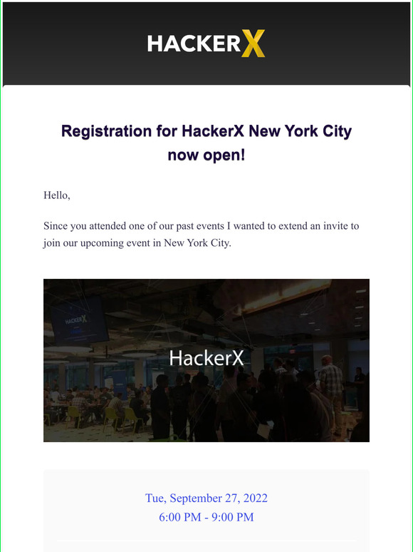 Registration for HackerX New York City now open!
