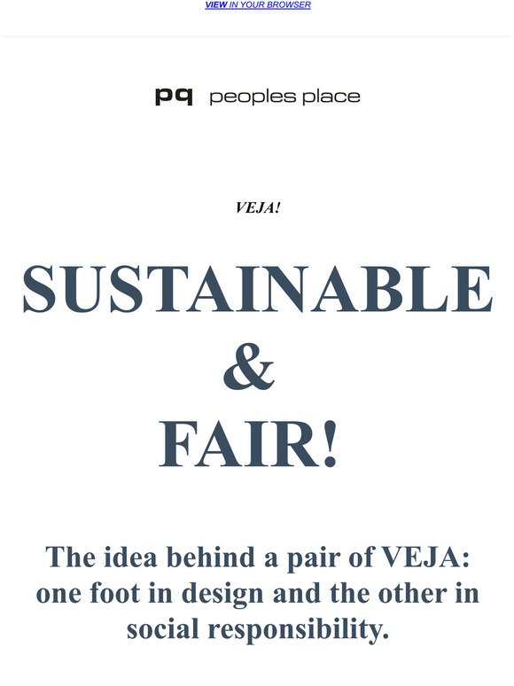 VEJA - Sustainable & Fair!