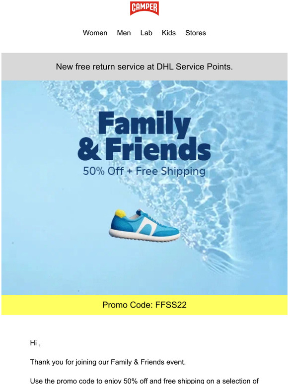 Camper Your Promo Code Family & Friends Milled