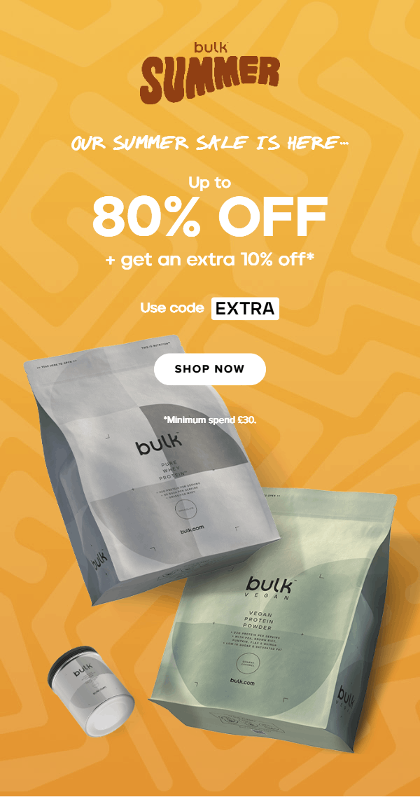 Up to 80% off Summer sale + get an extra 10% off*