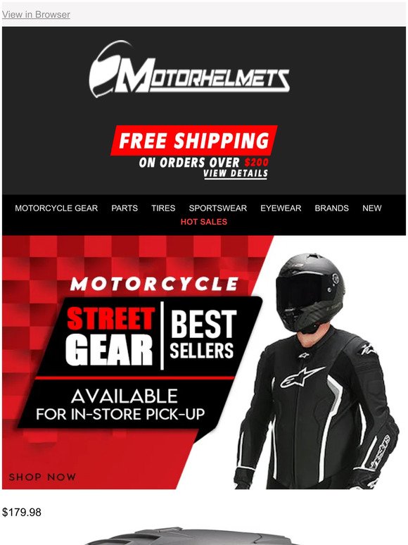 Moto Street Gear Best Sellers Available For In-Store Pick-Up!