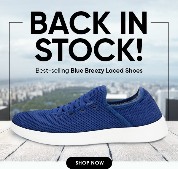 BACK IN STOCK! Best-selling Blue Breezy Laced Shoes