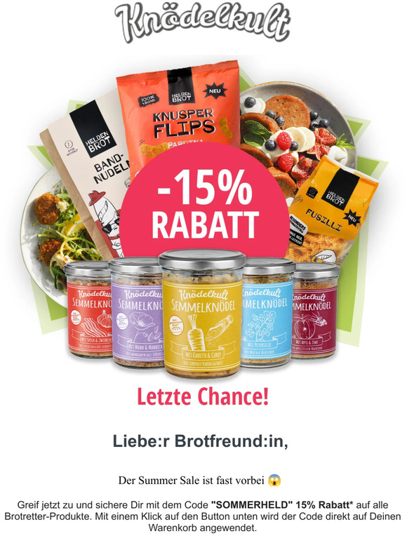 Letzte Chance auf 15% Rabatt 🤩
