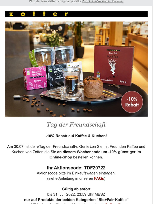 -10% Rabatt auf Kaffee & Kuchen im Glas ☕