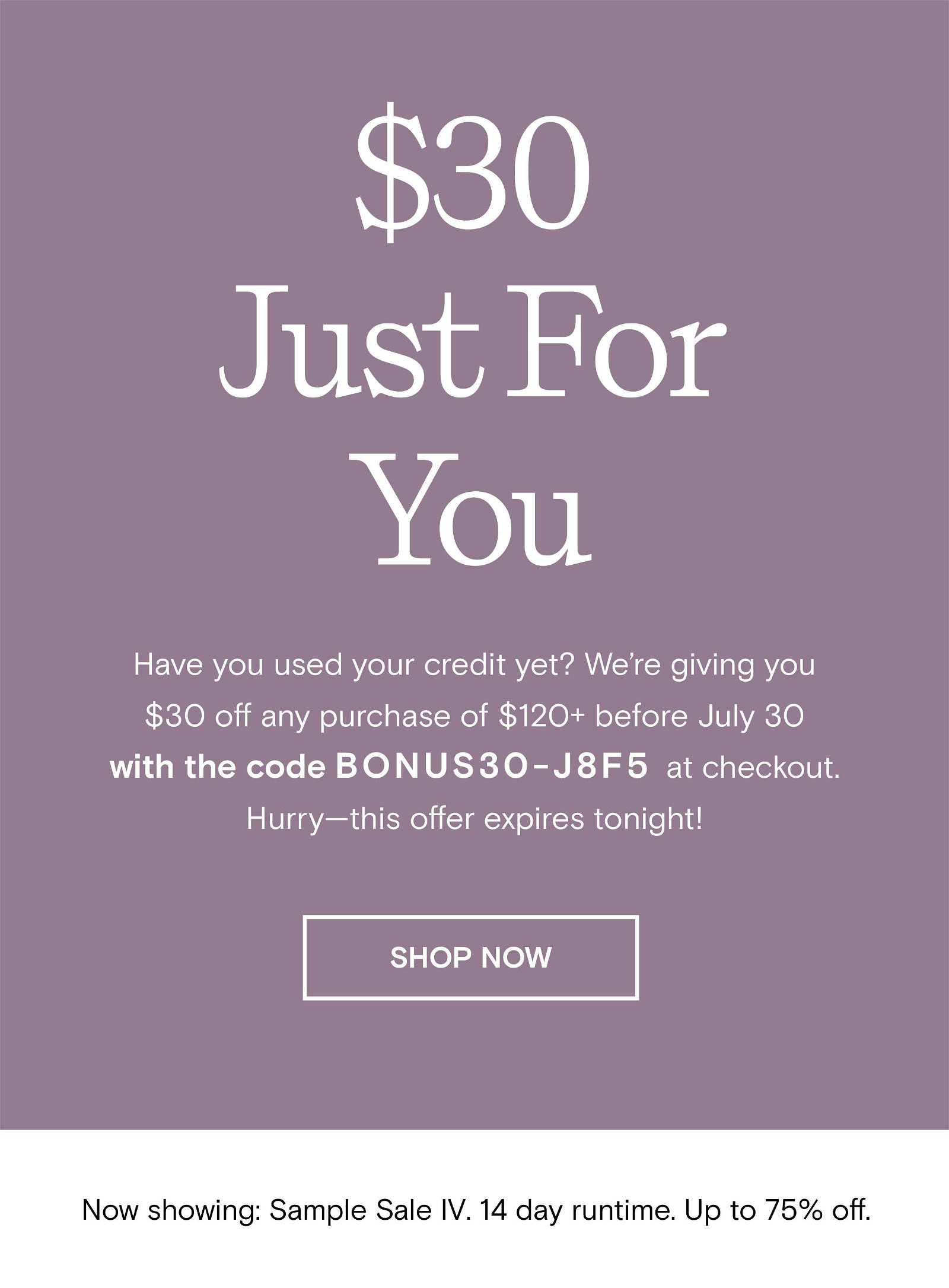 Here's $50 toward your next purchase