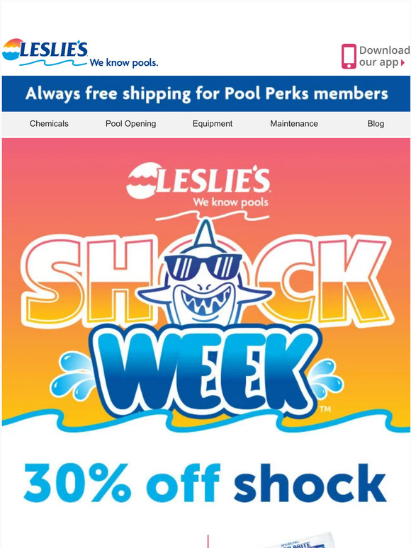 Leslie's Pool Supply 🦈 Shock Week Savings! (Get 30 Off Now) Milled